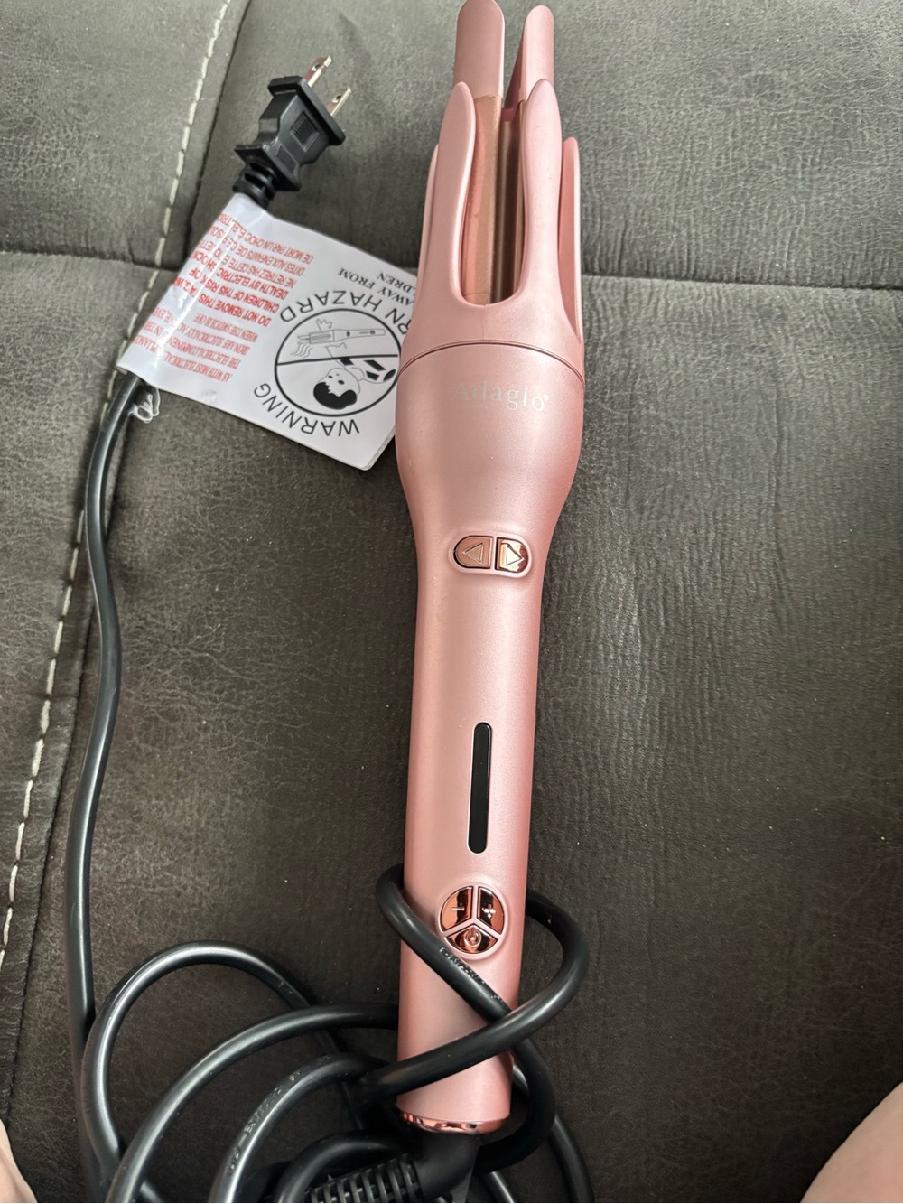 Adagio Pink Ceramic Hair Curler - Smooth, Effortless Curls